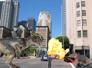 SuperRex fighting crime in Free Roam Mode