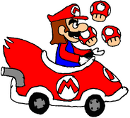 Mario driving Red Fire