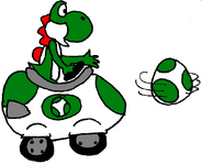 Yoshi driving his Yoshi Egg 2.0