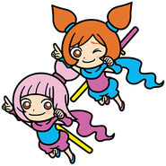 Kat & Ana posing the "Touch" in WarioWare Gold