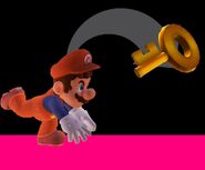 mario tossing a key