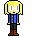 A sprite of Amy in her regular outfit created by Sr.Wario for Amy and Muriel's Community Draw.