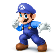 SSB4 recolour Blue Mario