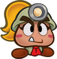 Goombella, a female Goomba who is one of Mario's partners in Paper Mario: The Thousand Year Door.