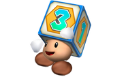 Tumble as depicted by Peanutjon, with a more Mario Party styled die.