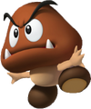 A Goomba with hands, a beta element for Mario Party Aurora.
