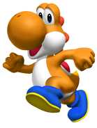 If a character has a Tanooki Leaf, Yoshi will be like this.