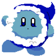 Old art for "Freeze Kirby from Kirby and the Star Planets"