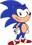 Sonic in Adventures of Sonic The Hedgehog (Video Game)