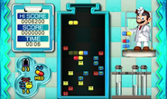 Dr. Mario's gameplay in Dr. Mario: Miracle Cure