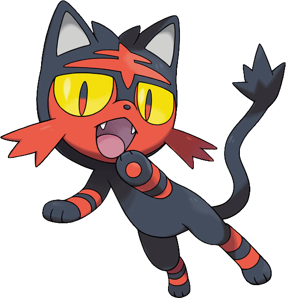 Pokemon Alola Stickers Lunala Litten Rowlet Popplio Incineroar