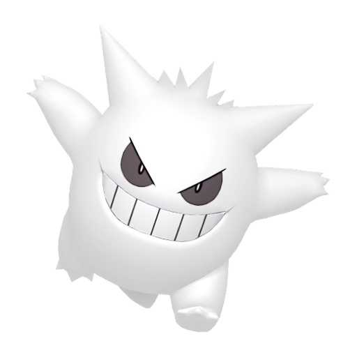 Pixilart - white shiny mega gengar by mr-ducky