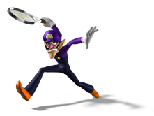 799px-Waluigi Artwork - Mario Power Tennis