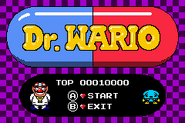 Title screen of Dr. Wario