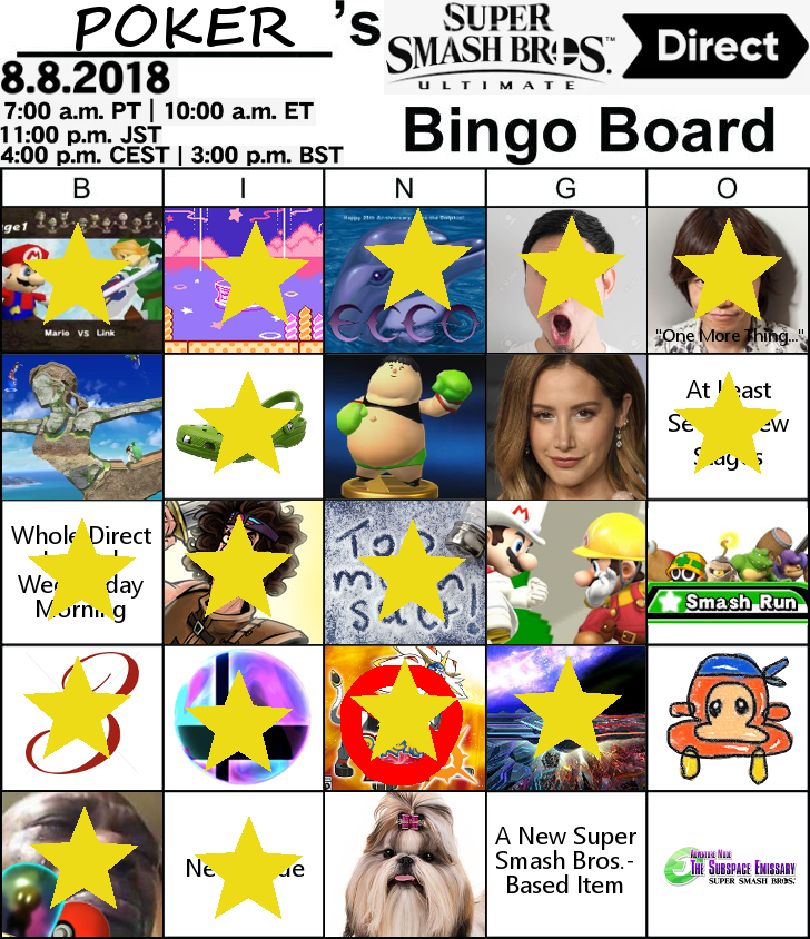 User blog:Yamamura, Mario Making Expert/Nintendo Direct Prediction Bingo:  We're Back, Baby!, Fantendo - Game Ideas & More