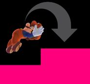 Mario performing a backflip