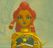 Riju holding the Thunder Helm