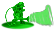 13.Gooigi using his Poltergust