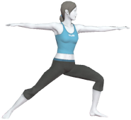 0.14.Female Wii Fit Trainer's Warrior Pose