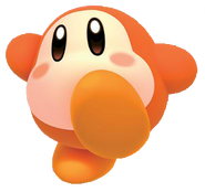 Waddle Dee: Walks and jumps. When closer, he can deliver a punch to his opponent.