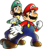 M&LSS - Mario and Luigi promo artwork transparent