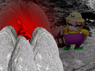 Wario finding the Comet Ruby