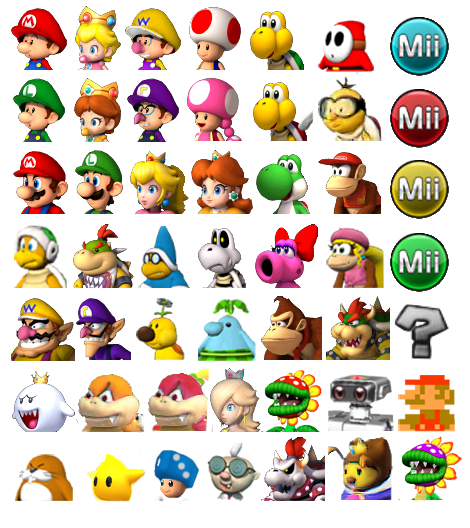 mario kart 7 all characters