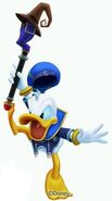 Donald Duck, obtained in Disney Castle, fights with Staves and Wands