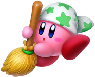 Cleaning Kirby in Kirby Star Allies