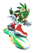 Jet with his Extreme Gear in Sonic Riders: Zero Gravity