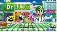 The title screen of Dr. Luigi