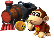 Baby Donkey Kong with his Barrel Train