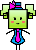 Mimi in her outfit worn in the intermissions between Chapters 5 and 6 in Super Paper Mario.