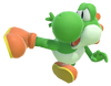 1.2.Green Yoshi's flying kick