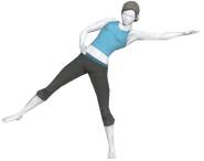 0.6.Female Wii Fit Trainer performing a Sideways Leg Lift