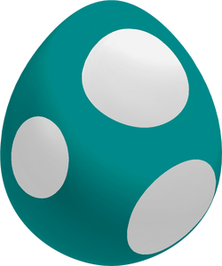 Aqua Baby Yoshi Egg - Light Blue Yoshi Egg - Free Transparent PNG