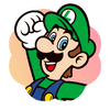 Sticker Luigi (happy) - Mario Party Superstars