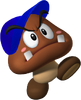 Goombario, a Goomba with a blue cap character who is one of Mario's partners in Paper Mario.