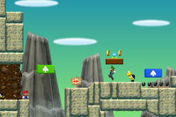 Penguin Mario in Canyon Cliffs-1.