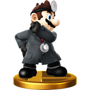 Dr. Mario's alternate trophy in for Wii U