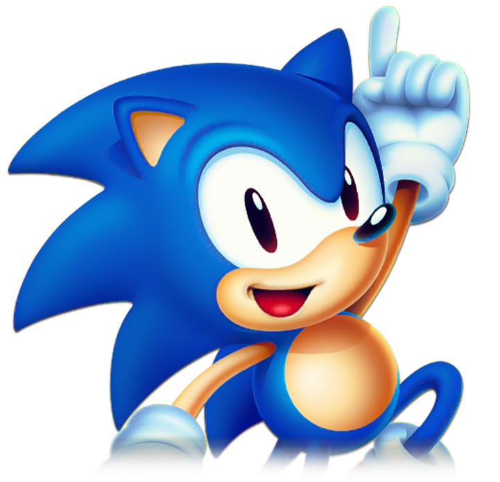 Sonic with 5 spikes on his head stylized as concept art from an xbox 360  sonic game