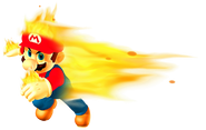 Burning Mario in Super Mario Bros. Experience