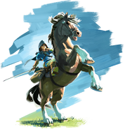 Link and Epona - The Legend of Zelda Breath of the Wild