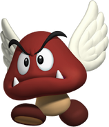 A Red Paragoomba in New Super Mario Bros. D.I.Y..