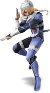 Sheik (can transform in Zelda by pressing Down Special)