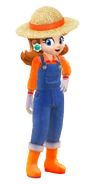 Daisy wearing overalls