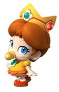 Baby Daisy's official artwork from Mario Super Sluggers.