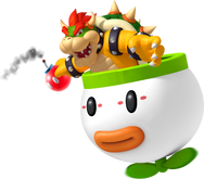 Bowser in his Koopa Clown Car