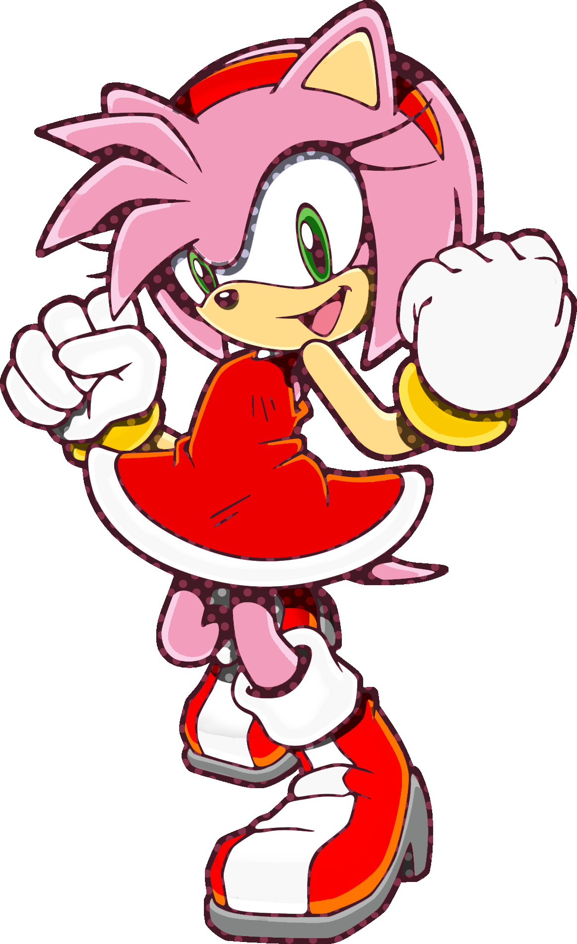 Classic Amy Rose Universe Of Smash Bros Lawl Wiki Fandom - Amy Rose Sonic  Cd Png,Cartoon Rose Png - free transparent png images 