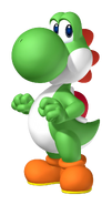 Yoshi - Yoshi is the character with the best speed in the game, but poor attack power and an okay jumping ability.